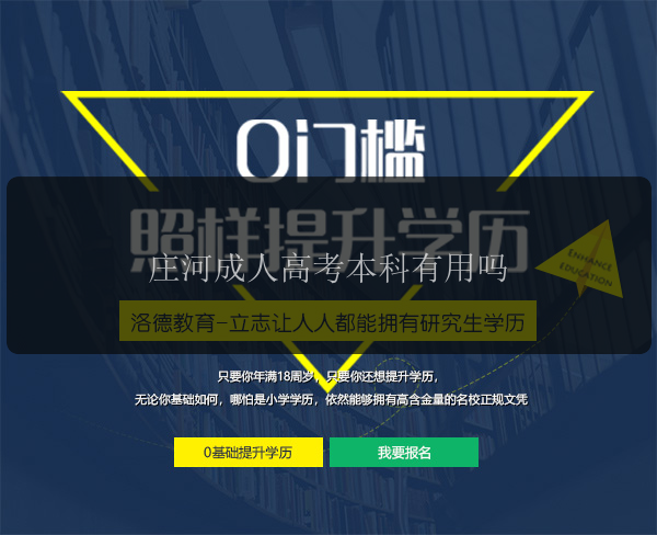 莊河成人高考本科有用嗎