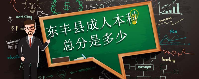 東豐縣成人本科總分是多少